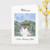 Carte Bienvenue à la Famille de Dieu (Fleur jaune)