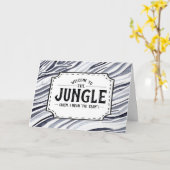 Carte Bienvenue à la Jungle Funny Salutation des employé (Fleur jaune)