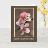 Carte Bienvenue à la maison de votre lune de miel (Fleur jaune)