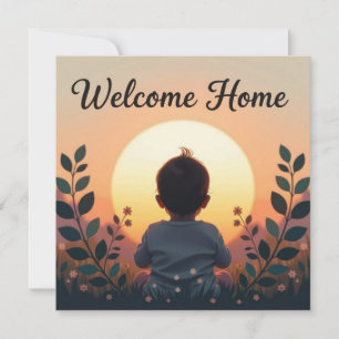 Carte Bienvenue à la maison, nouveau bébé