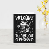 Carte Bienvenue À La Parade Des Chats (Fleur jaune)