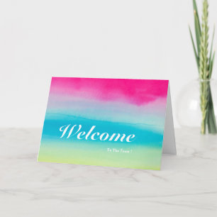 Carte Bienvenue À L'Arrière - plan Team Blue