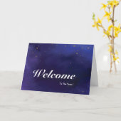 Carte Bienvenue À L'Arrière - plan Team Blue (Fleur jaune)