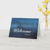 Carte Bienvenue À L'Arrière - plan Team Blue (Fleur jaune)