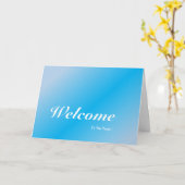 Carte Bienvenue À L'Arrière - plan Team Blue (Fleur jaune)