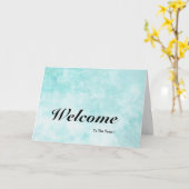 Carte Bienvenue À L'Arrière - plan Team Blue (Fleur jaune)