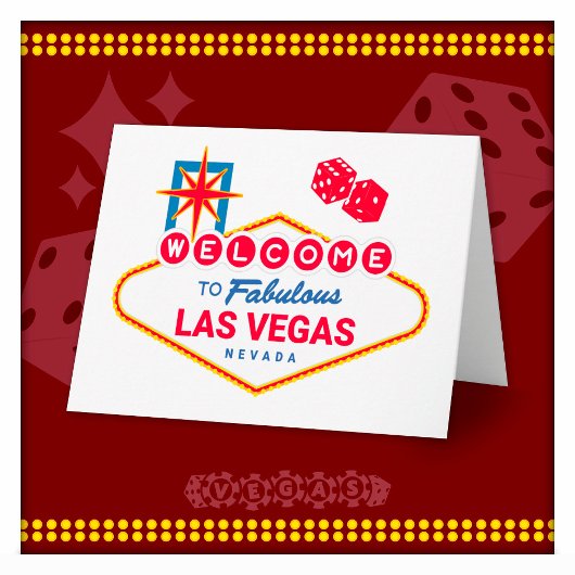 Carte Bienvenue à Las Vegas Trip Enseigne Las Vegas Fabu
