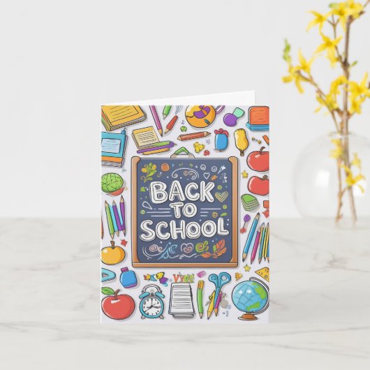 Carte Bienvenue à l'école ! (Fleur jaune)