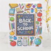 Carte Bienvenue à l'école ! (Fleur jaune)