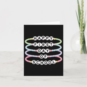 Carte Bienvenue À L'École Bracelets Premier Jour De Scho