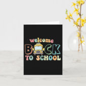Carte Bienvenue À L'École Bus (Fleur jaune)