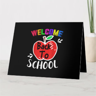 Carte Bienvenue À L'École Chemise Drôle Enseignants Étud