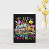 Carte Bienvenue À L'École Heureux Premier Jour Enseignan (Fleur jaune)