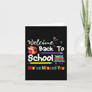 Carte Bienvenue À L'École Nous avons manqué Vous École C