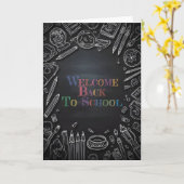 Carte Bienvenue à l'école - Nouvelle année scolaire (Fleur jaune)