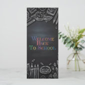 Carte Bienvenue à l'école - Nouvelle année scolaire (Debout devant)