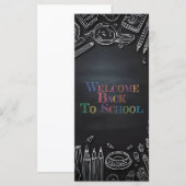 Carte Bienvenue à l'école - Nouvelle année scolaire (Devant / Derrière)