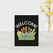 Carte Bienvenue À L'École Pour Enseignants Et Educa (Fleur jaune)