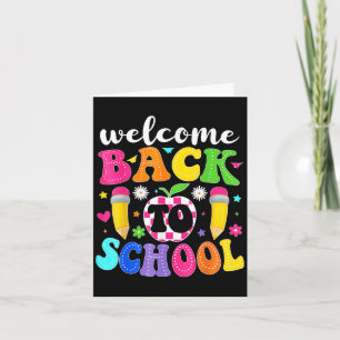Carte Bienvenue À L'École Professeur Heureux Premier Jou