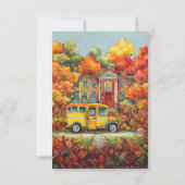 Carte Bienvenue À L'Invitation De La Fête De L'École (Dos)