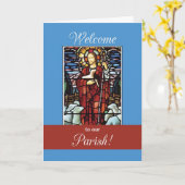 Carte Bienvenue À Notre Bon Pasteur De Paroisse (Fleur jaune)