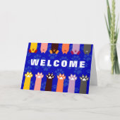 Carte Bienvenue à notre bureau Chien Chat Animaux de com (Devant)