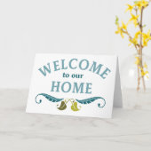 Carte Bienvenue à notre maison (Fleur jaune)