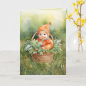 Carte Bienvenue à notre petit Citrouille (Fleur jaune)