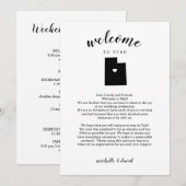 Carte Bienvenue à Utah | Lettre Mariage et itinéraire (Devant / Derrière)