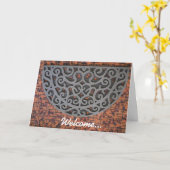 Carte Bienvenue... à votre nouvelle maison (Fleur jaune)