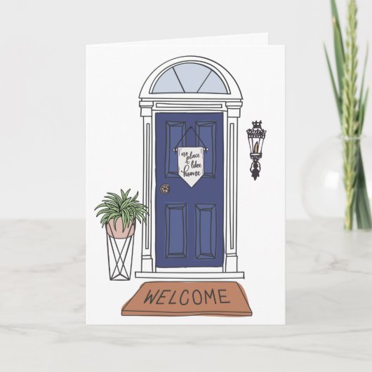 Carte Bienvenue Accueil Porte sur mesure Immobilier (Devant)