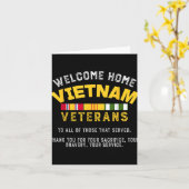 Carte Bienvenue Accueil Vietnam Anciens Combattants - Vi (Fleur jaune)