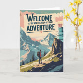 Carte Bienvenue au chapitre suivant - Thème aventure (Fleur jaune)