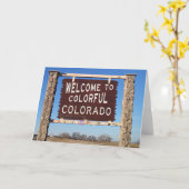 Carte Bienvenue au Colorado coloré (Fleur jaune)