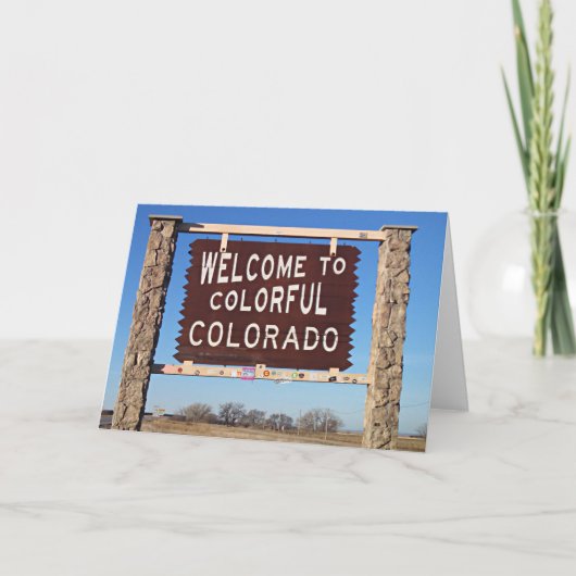 Carte Bienvenue au Colorado coloré (Devant)