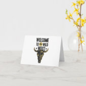 Carte Bienvenue au Far West BLANK (Fleur jaune)