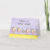 Carte Bienvenue au message de l'école de ballet (Devant)