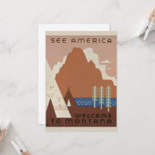 Carte Bienvenue au Montana (Devant/Arrière en situation)