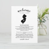 Carte Bienvenue au New Jersey | Lettre Mariage et itinér (Debout devant)