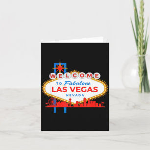 Carte Bienvenue au panneau iconique de Las Vegas Nevada 