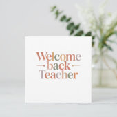 Carte Bienvenue au professeur (Debout devant)
