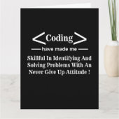 Carte Bienvenue au programmeur codeur de codage (Devant)
