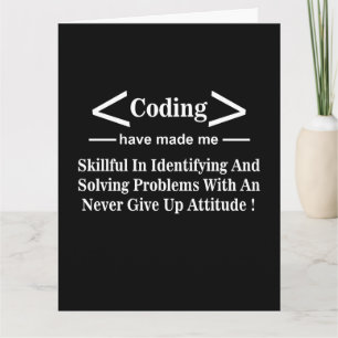 Carte Bienvenue au programmeur codeur de codage