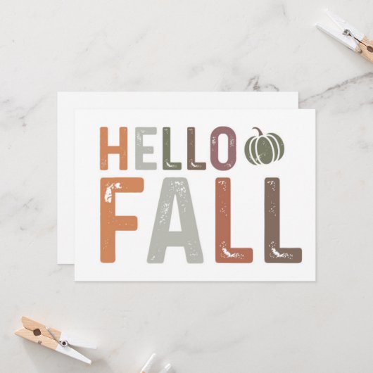 Carte Bienvenue Automne (Devant/Arrière en situation)