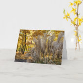 Carte Bienvenue Automne Golden Twilight Miscanthus (Fleur jaune)