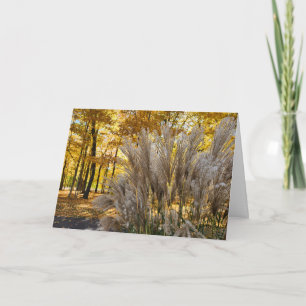 Carte Bienvenue Automne Golden Twilight Miscanthus