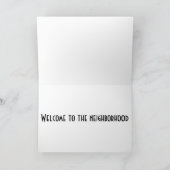 CARTE BIENVENUE AUX VOISINS, HEUREUX DE VOUS RENCONTRER (Intérieur)