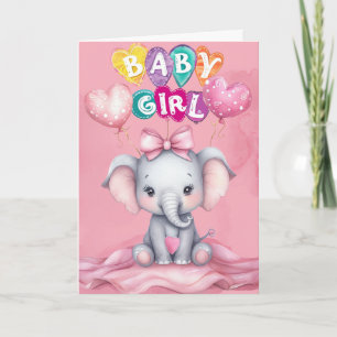 Carte Bienvenue bébé fille
