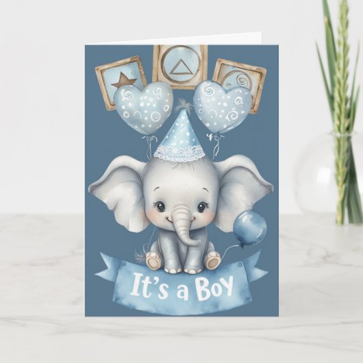 Carte Bienvenue bébé garçon (Devant)