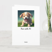 Carte Bienvenue chez votre nouveau chiot (Dos)